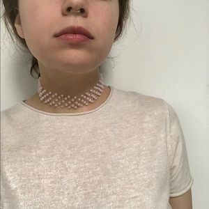 Pink Beaded Choker
